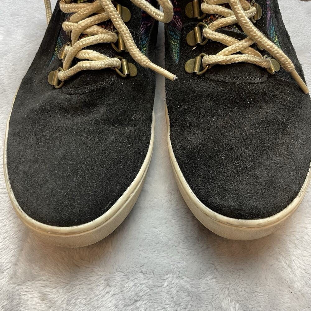 Inkkas Brisbane Camping Boots Womens 10 Black Suede Aboriginal Art Hi Top Hiking - Picture 4 of 11